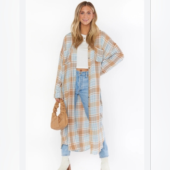 Show Me Your MuMu Leo Button Down Tunic in Georgetown Midi Dress Women's - Picture 2 of 16